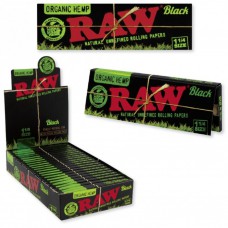 Raw Paper Black Organic 1 1/4